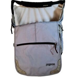 JanSport Gray Blue Cross Body 15" Laptop Pocket Messenger Bag